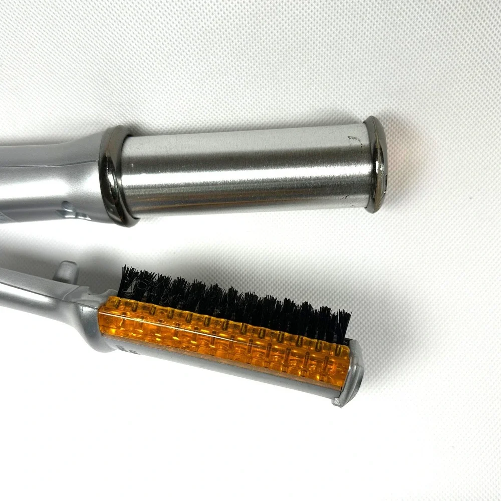 InStyler Rotating Iron Hair Straightener Curler Silver Amber Model IS1001.1